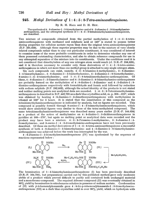 145. Methyl derivatives of 1 : 4 : 5 : 8-tetra-aminoanthraquinone