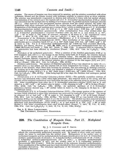 228. The constitution of mesquite gum. Part II. Methylated mesquite gum
