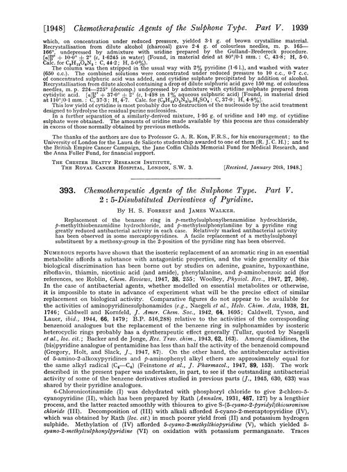 393. Chemotherapeutic agents of the sulphone type. Part V. 2 : 5-Disubstituted derivatives of pyridine