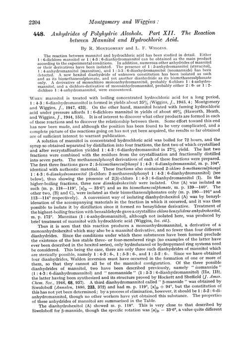 448. Anhydrides of polyhydric alcohols. Part XII. The reaction between mannitol and hydrochloric acid