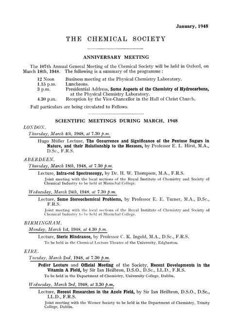 Proceedings of the Chemical Society