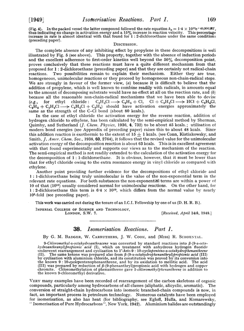 38. Isomerisation reactions. Part I
