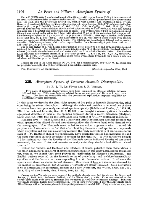 235. Absorption spectra of isomeric aromatic diazocyanides