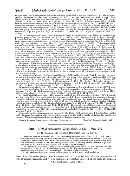 329. Methyl-substituted long-chain acids. Part III