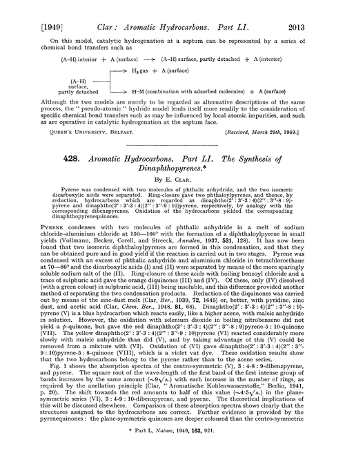 428. Aromatic hydrocarbons. Part LI. The synthesis of dinaphthopyrenes