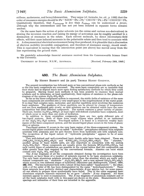 480. The basic aluminium sulphates