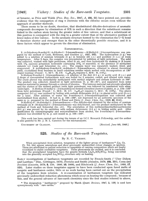 525. Studies of the rare-earth tungstates