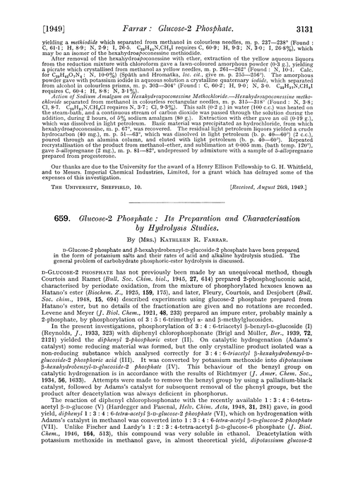 659. Glucose-2 phosphate: its preparation and characterisation by hydrolysis studies