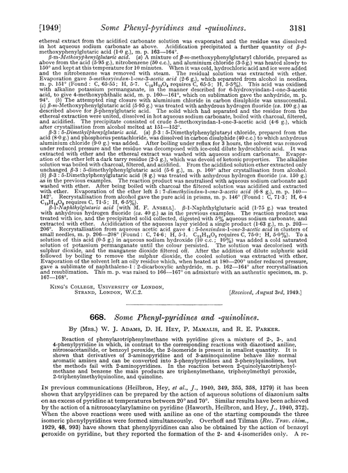 668. Some phenyl-pyridines and -quinolines