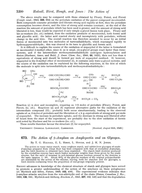 673. The action of β-amylase on amylopectin and on glycogen