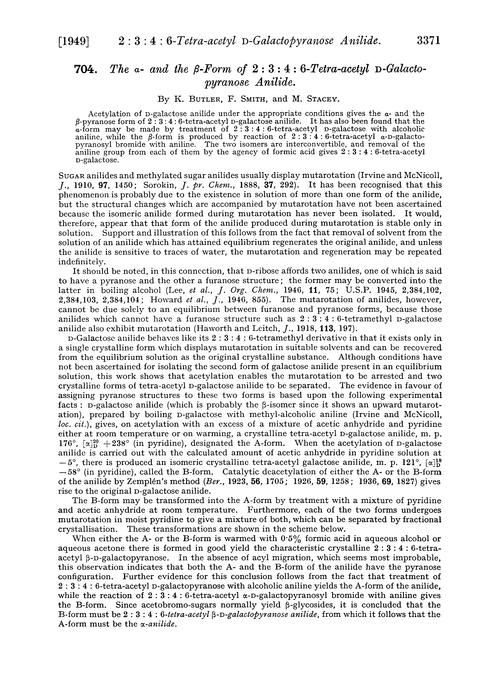 704. The α- and the β-form of 2 : 3 : 4 : 6-tetra-acetyl D-galactopyranose anilide
