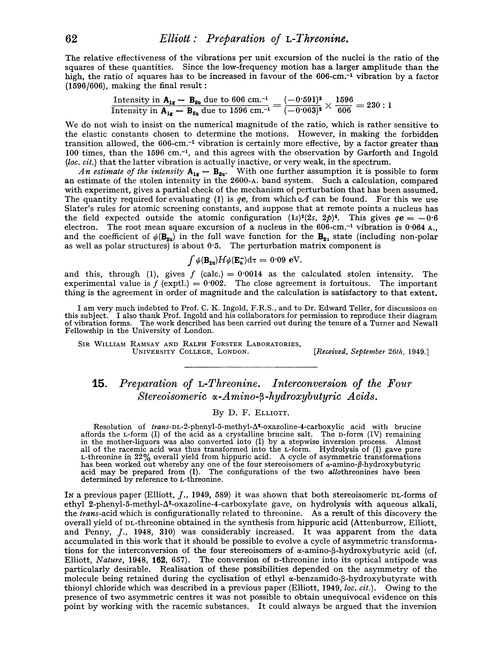 15. Preparation of L-threonine. Interconversion of the four stereoisomeric α-amino-β-hydroxybutyric acids