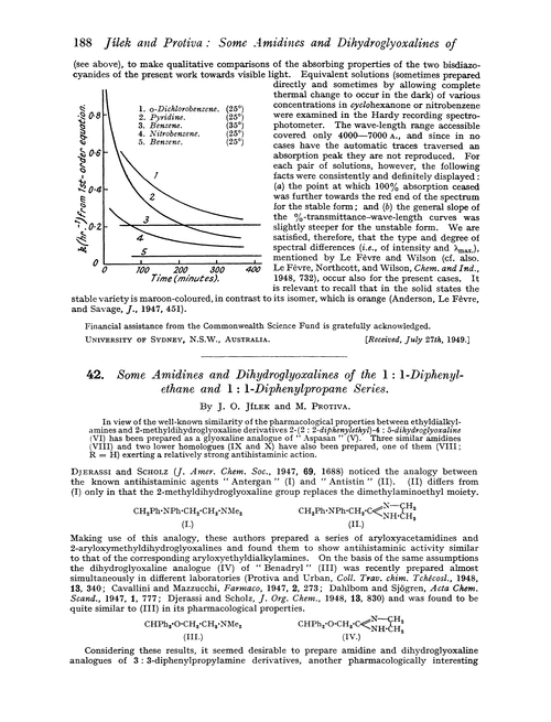 42. Some amidines and dihydroglyoxalines of the 1 : 1-diphenylethane and 1 : 1-diphenylpropane series