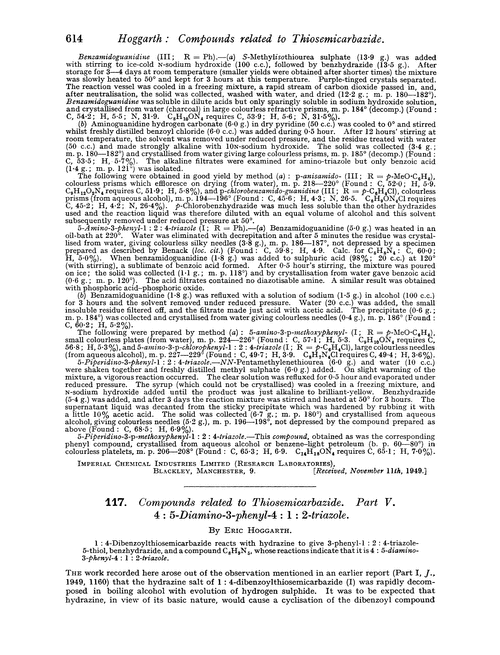 117. Compounds related to thiosemicarbazide. Part V. 4 : 5-Diamino-3-phenyl-4 : 1 : 2-triazole