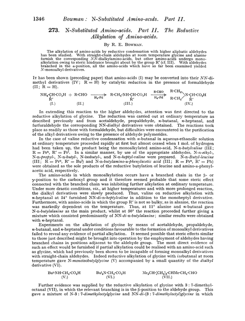 273. N-substituted amino-acids. Part II. The reductive alkylation of amino-acids