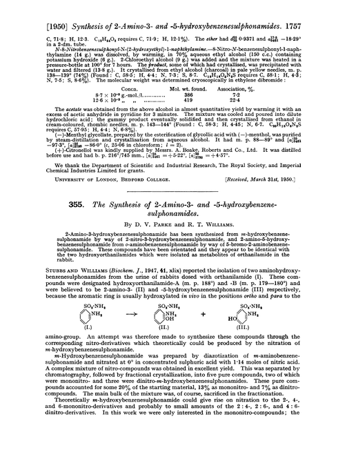 355. The synthesis of 2-amino-3- and -5-hydroxybenzene-sulphonamides
