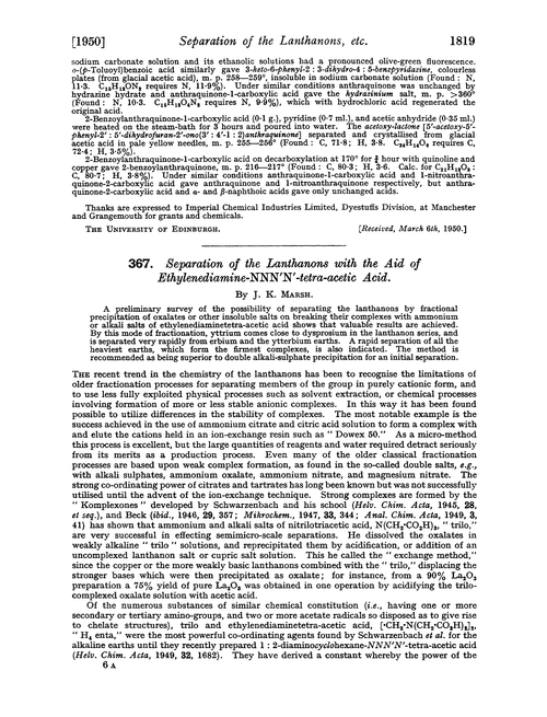 367. Separation of the lanthanons with the aid of ethylenediamine-NNN′N′-tetra-acetic acid