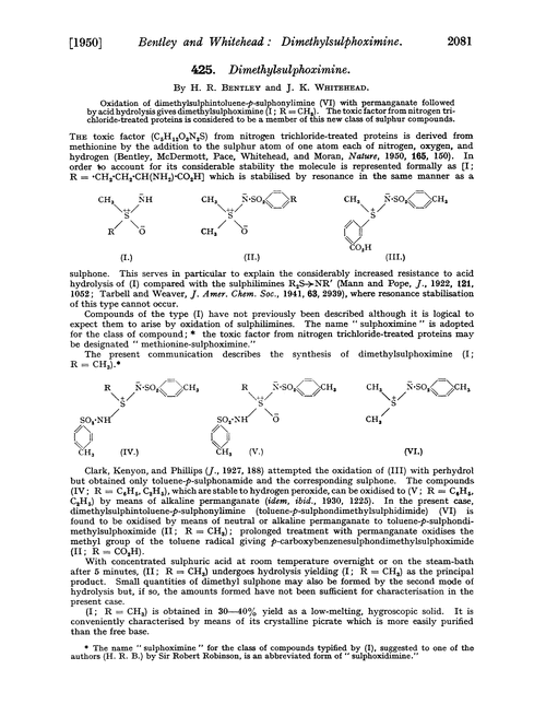 425. Dimethylsulphoximine
