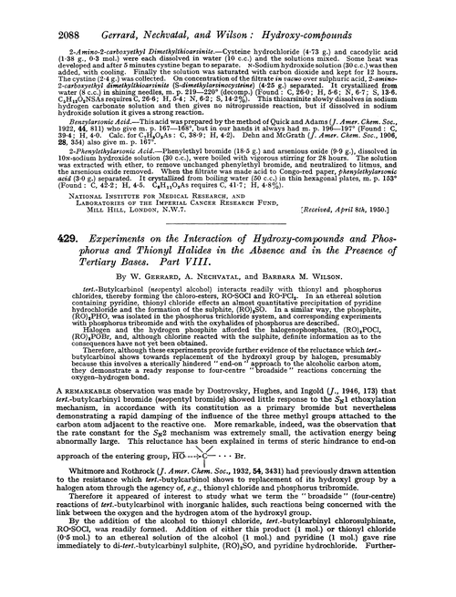 429. Experiments on the interaction of hydroxy-compounds and phosphorus and thionyl halides in the absence and in the presence of tertiary bases. Part VIII