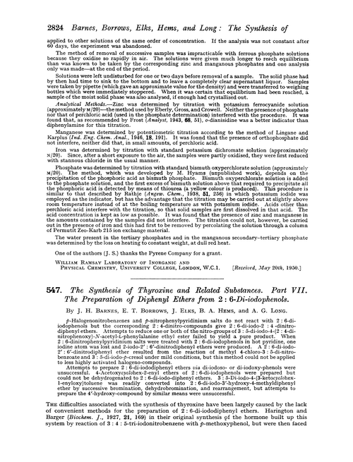 547. The synthesis of thyroxine and related substances. Part VII. The preparation of diphenyl ethers from 2 : 6-di-iodophenols