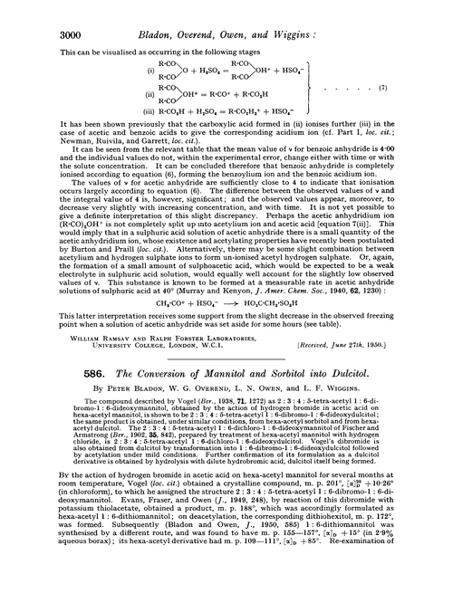 586. The conversion of mannitol and sorbitol into dulcitol