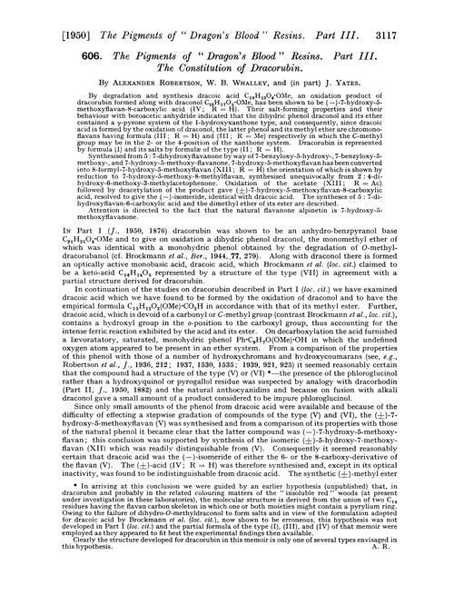 606. The pigments of “dragon's blood” resins. Part III. The constitution of dracorubin