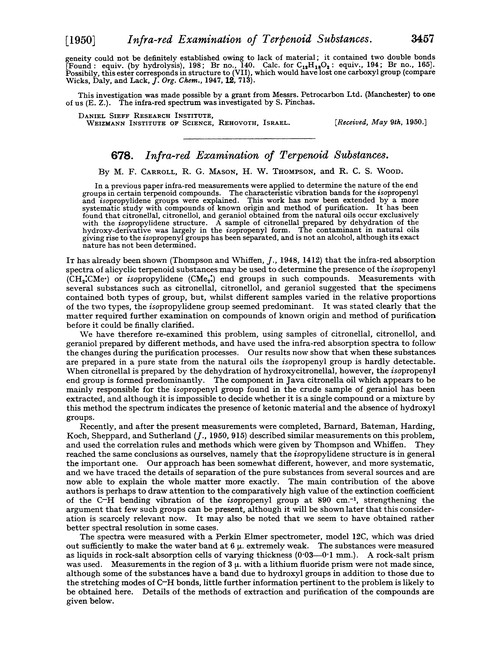 678. Infra-red examination of terpenoid substances