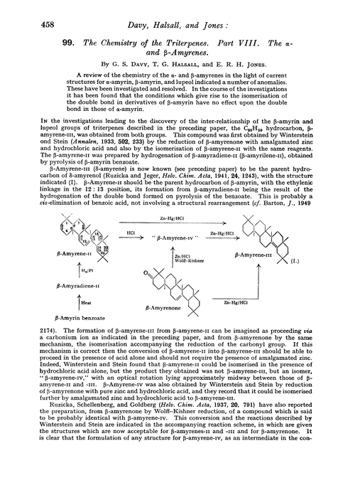 99. The chemistry of the triterpenes. Part VIII. The α- and β-amyrenes