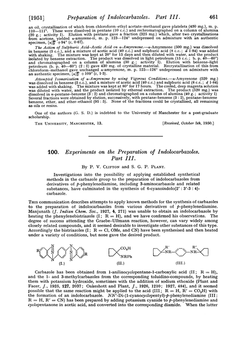 100. Experiments on the preparation of indolocarbazoles. Part III