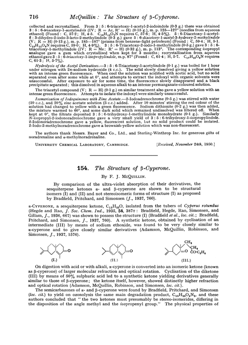 154. The structure of β-cyperone