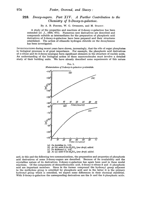 218. Deoxy-sugars. Part XIV. A further contribution to the chemistry of 2-deoxy-D-galactose