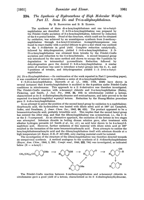 234. The synthesis of hydrocarbons of high molecular weight. Part II. Some di- and tri-n-alkylnaphthalenes