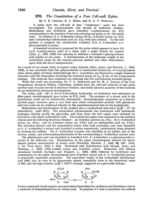 276. The constitution of a pear cell-wall xylan