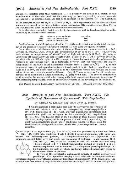 319. Attempts to find new antimalarials. Part XXX. The synthesis of derivatives of quinolino(4′ : 3′-2 : 3)quinoline