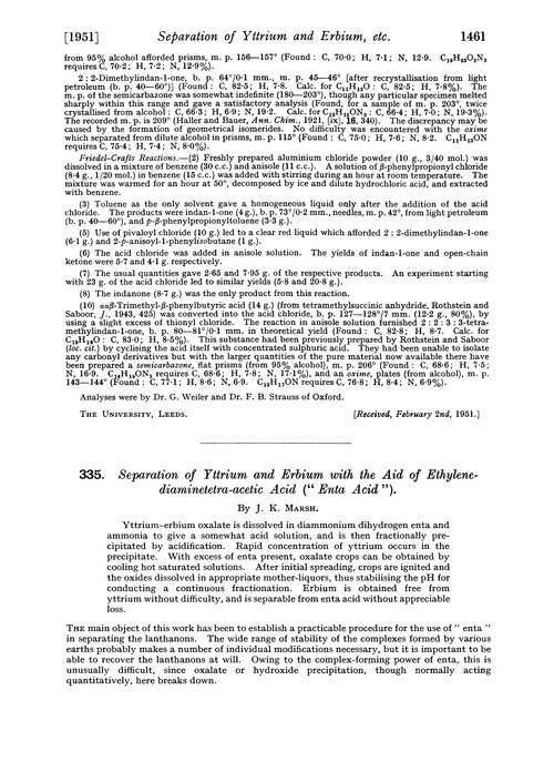 335. Separation of yttrium and erbium with the aid of ethylene-diaminetetra-acetic acid (“enta acid”)