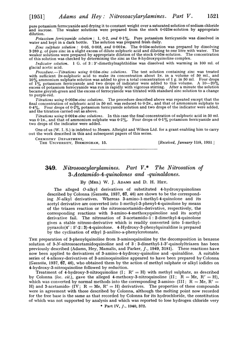 349. Nitrosoacylarylamines. Part V. The nitrosation of 3-acetamido-4-quinolones and -quinaldones