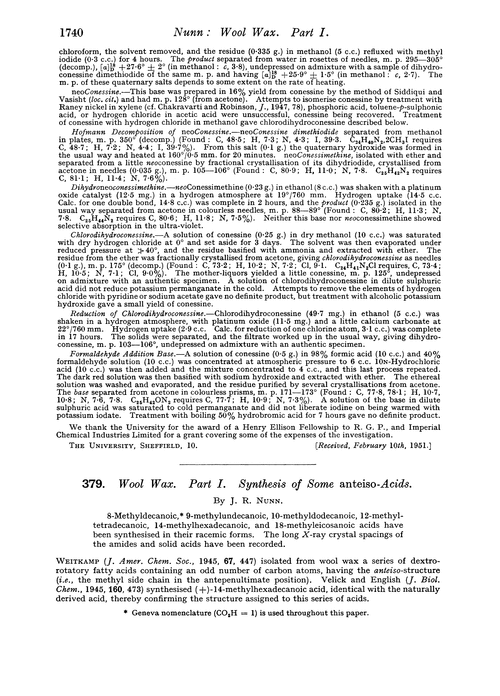 379. Wool wax. Part I. Synthesis of some anteiso-acids