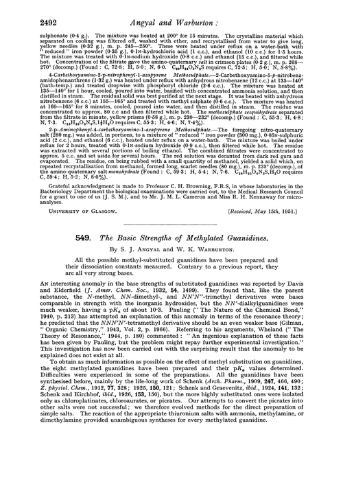 549. The basic strengths of methylated guanidines