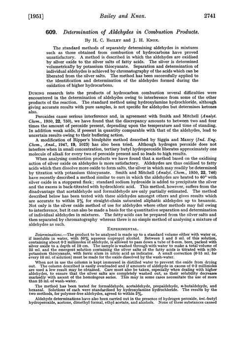609. Determination of aldehydes in combustion products