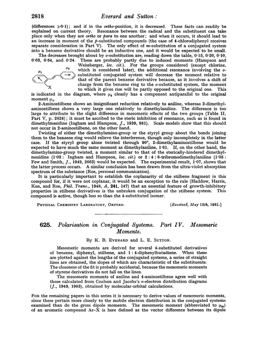 625. Polarisation in conjugated systems. Part IV. Mesomeric moments