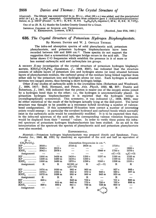 635. The crystal structure of potassium hydrogen bisphenylacetate