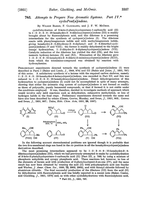 741. Attempts to prepare new aromatic systems. Part IV. cycloPent[a]indene