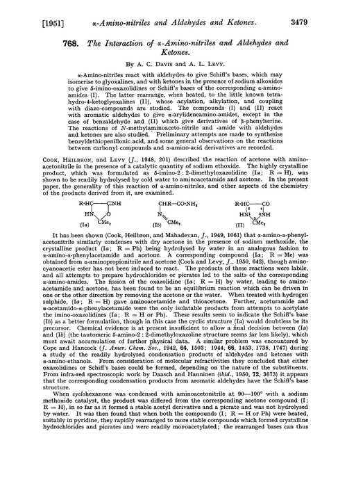 768. The interaction of α-amino-nitriles and aldehydes and ketones