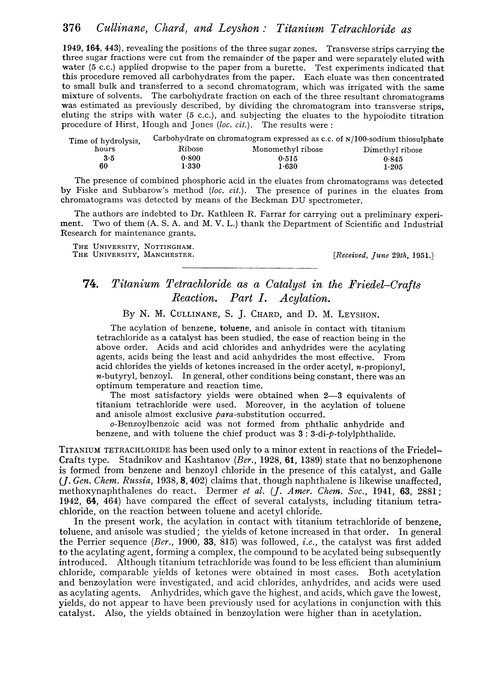 74. Titanium tetrachloride as a catalyst in the Friedel–Crafts reaction. Part I. Acylation