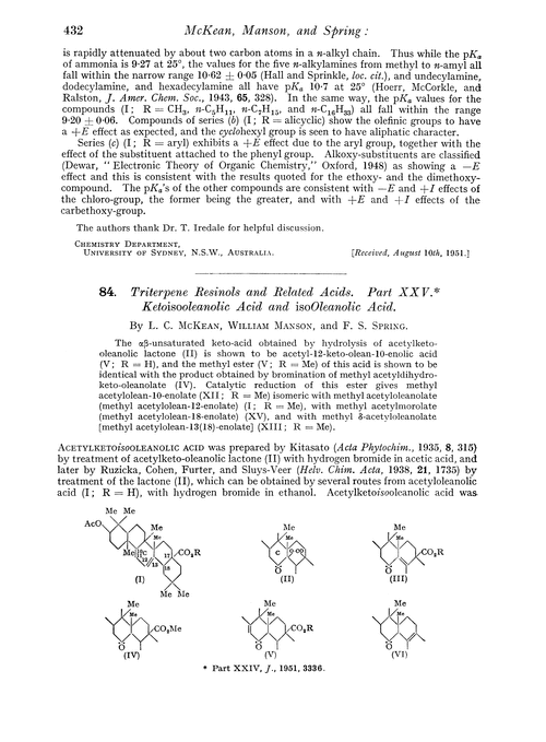 84. Triterpene resinols and related acids. Part XXV. Ketoisooleanolic acid and isooleanolic acid