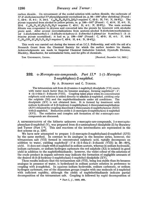 232. o-Mercapto-azo-compounds. Part II. 1-(1-Mercapto-2-naphthylazo)-2-naphthol