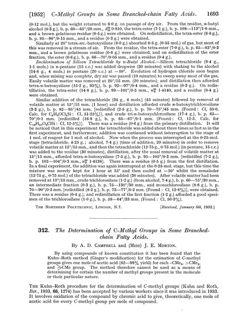 312. The determination of C-methyl groups in some branched-chain fatty acids