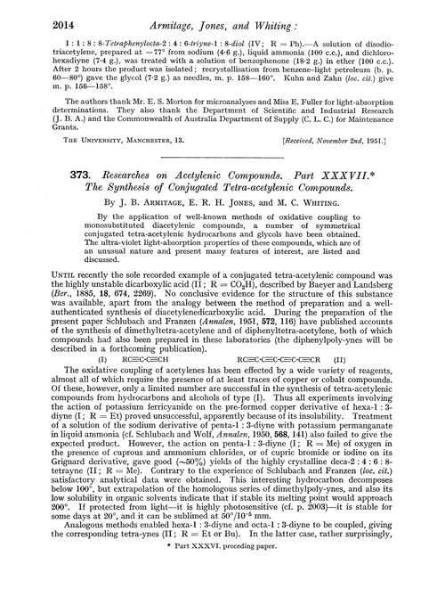 373. Researches on acetylenic compounds. Part XXXVII. The synthesis of conjugated tetra-acetylenic compounds