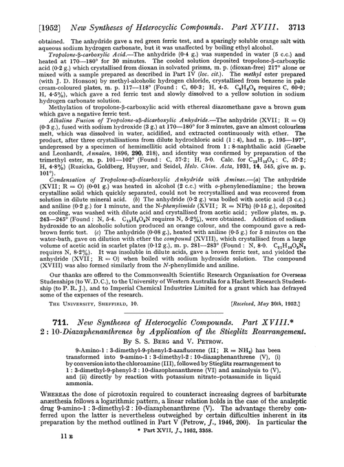 711. New syntheses of heterocyclic compounds. Part XVIII. 2 : 10-Diazaphenanthrenes by application of the Stieglitz rearrangement