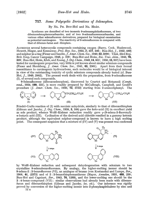 717. Some polycyclic derivatives of selenophen